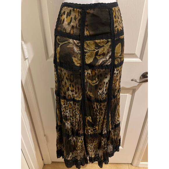 Alberto Makali Patchwork Leopard Maxi Skirt – Size 8 ✨ - Picture 4 of 4